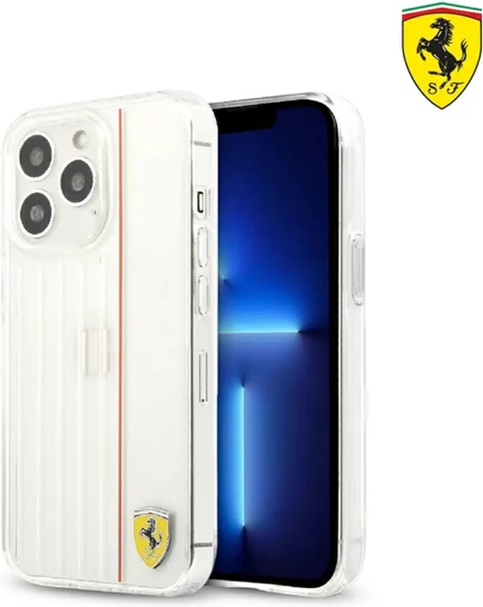 Ferrari iPhone 13 Pro Max Hard Hoesje - Wit