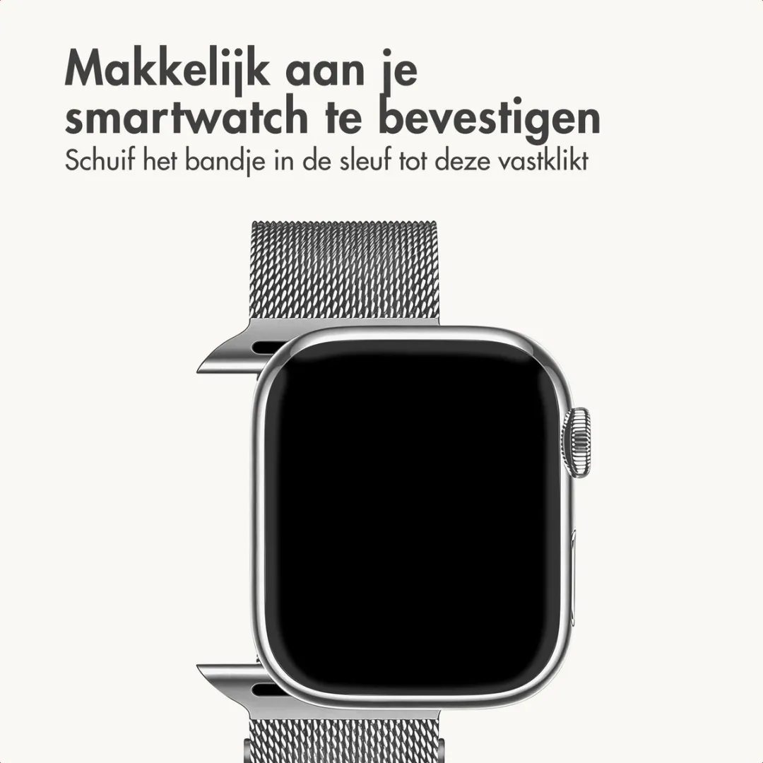 Imoshion Premium Milanees Bandje Apple Watch 38-42mm - Zilver