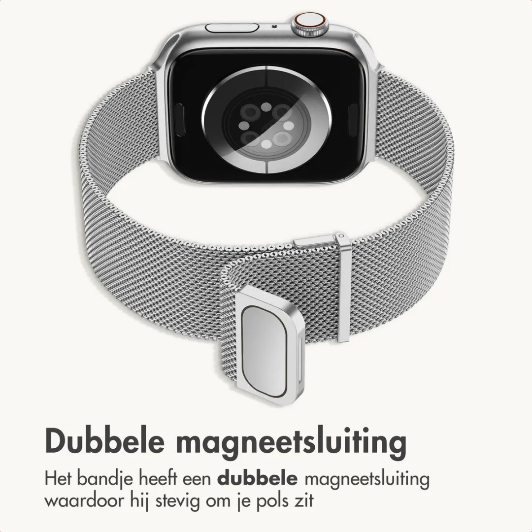 Imoshion Premium Milanees Bandje Apple Watch 38-42mm - Zilver