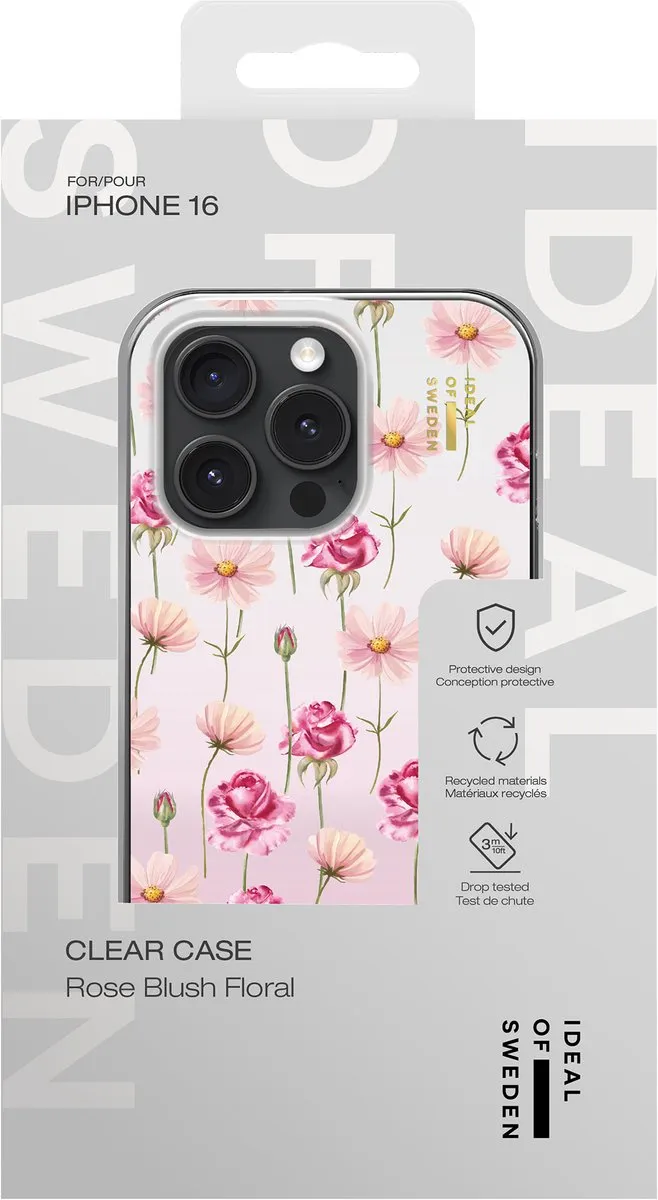 iDeal of Sweden Mirror Case iPhone 16 - Rose Blush Floral