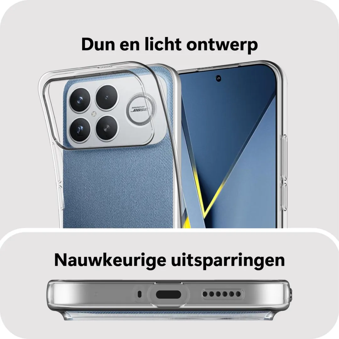Just in Case Siliconen Hoesje Xiaomi Poco F6 Pro MXM2864KL0 - Transparant - afbeelding 6 van 6