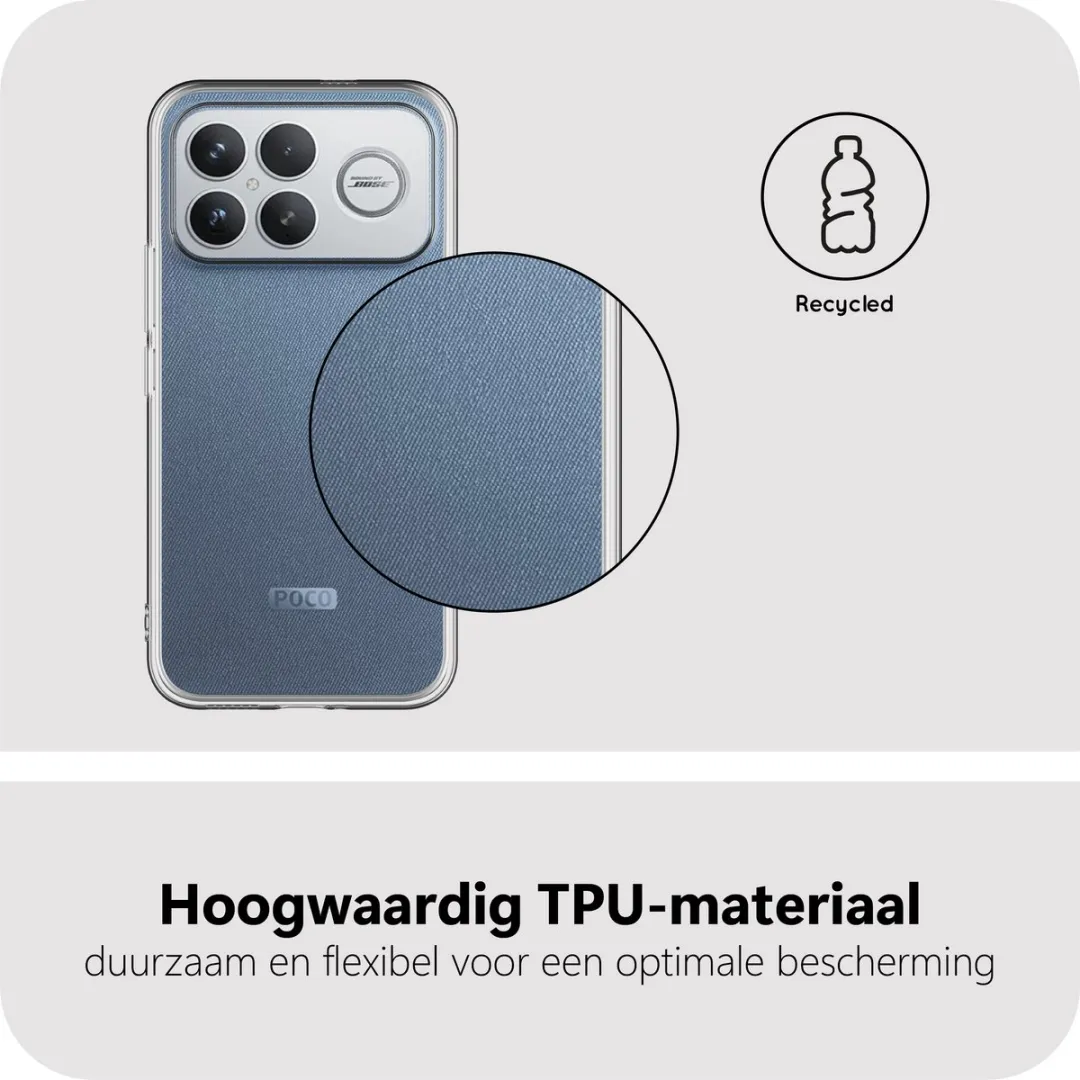 Just in Case Siliconen Hoesje Xiaomi Poco F6 Pro MXM2864KL0 - Transparant
