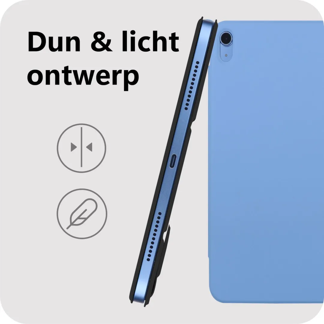 Just in Case iPad 11/10e Gen TriFold Bookcase Hoes - Blauw