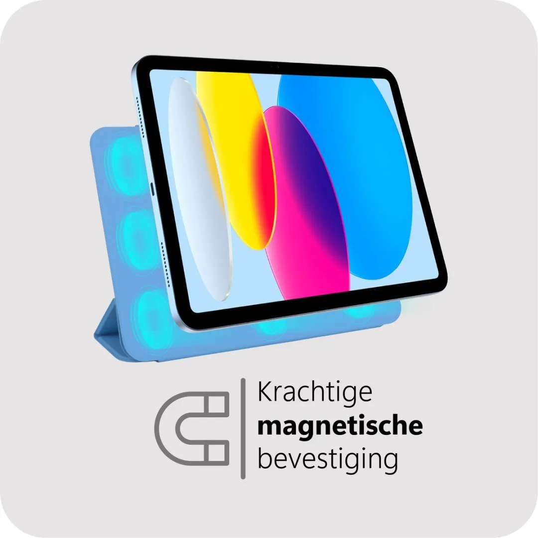 Just in Case iPad 11/10e Gen TriFold Bookcase Hoes - Blauw