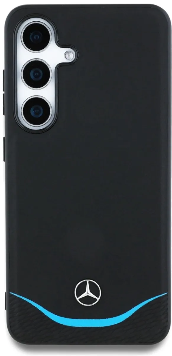 Mercedes Leder Hoesje Contrasterend Blauw - 1 Pasje