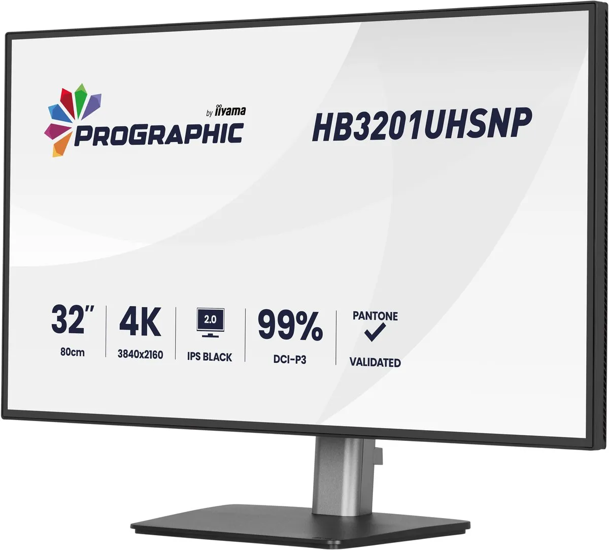 iiyama ProGraphic HB3201UHSNP-B1 32 inch Monitor - 4K IPS Black 2.0 - USB-C Dock
