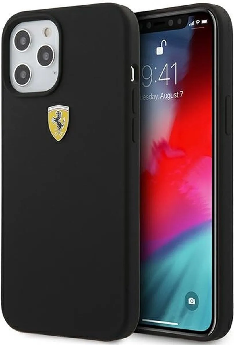 Ferrari FESSIHCP12LBK iPhone 12 Pro Max - Zwart Hardcase
