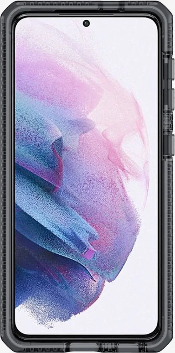 ITSKINS Supreme Clear Galaxy S21 Plus Hoesje - SG3P-SUPIC-SMTR - Transparant/Zwart