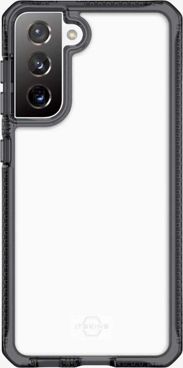 ITSKINS Supreme Clear Galaxy S21 Plus Hoesje - SG3P-SUPIC-SMTR - Transparant/Zwart