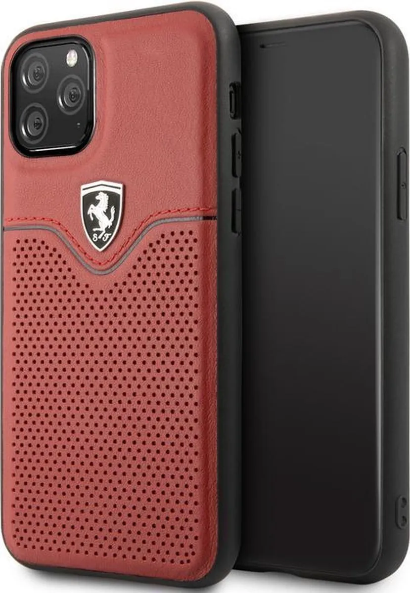 Ferrari Perforated Leather Hoesje iPhone 11 Pro Max