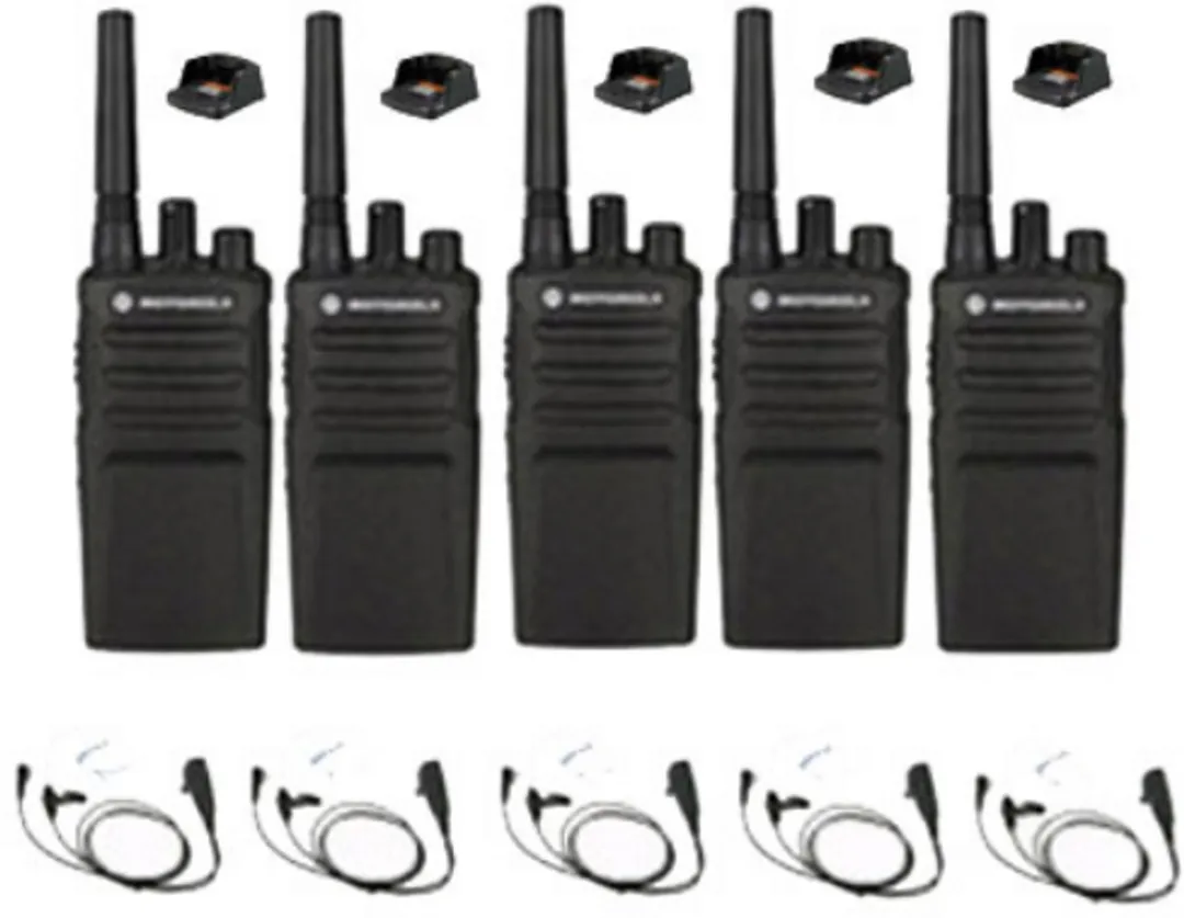 Motorola XT420 PMR446 Set 5 Stuks - Zwart