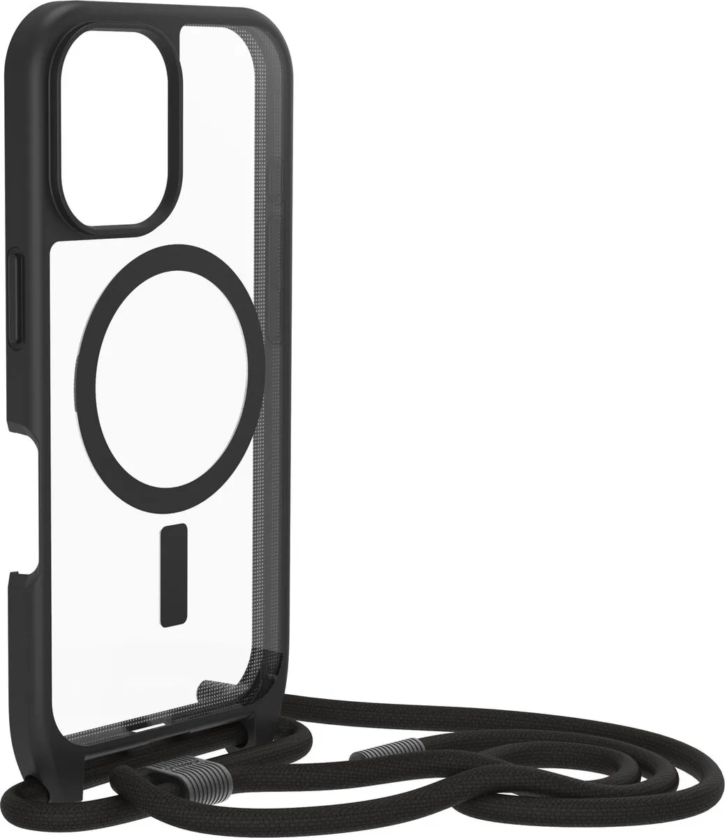 OtterBox React Necklace Hoesje 77-96818 - iPhone 16 - Clear Zwart