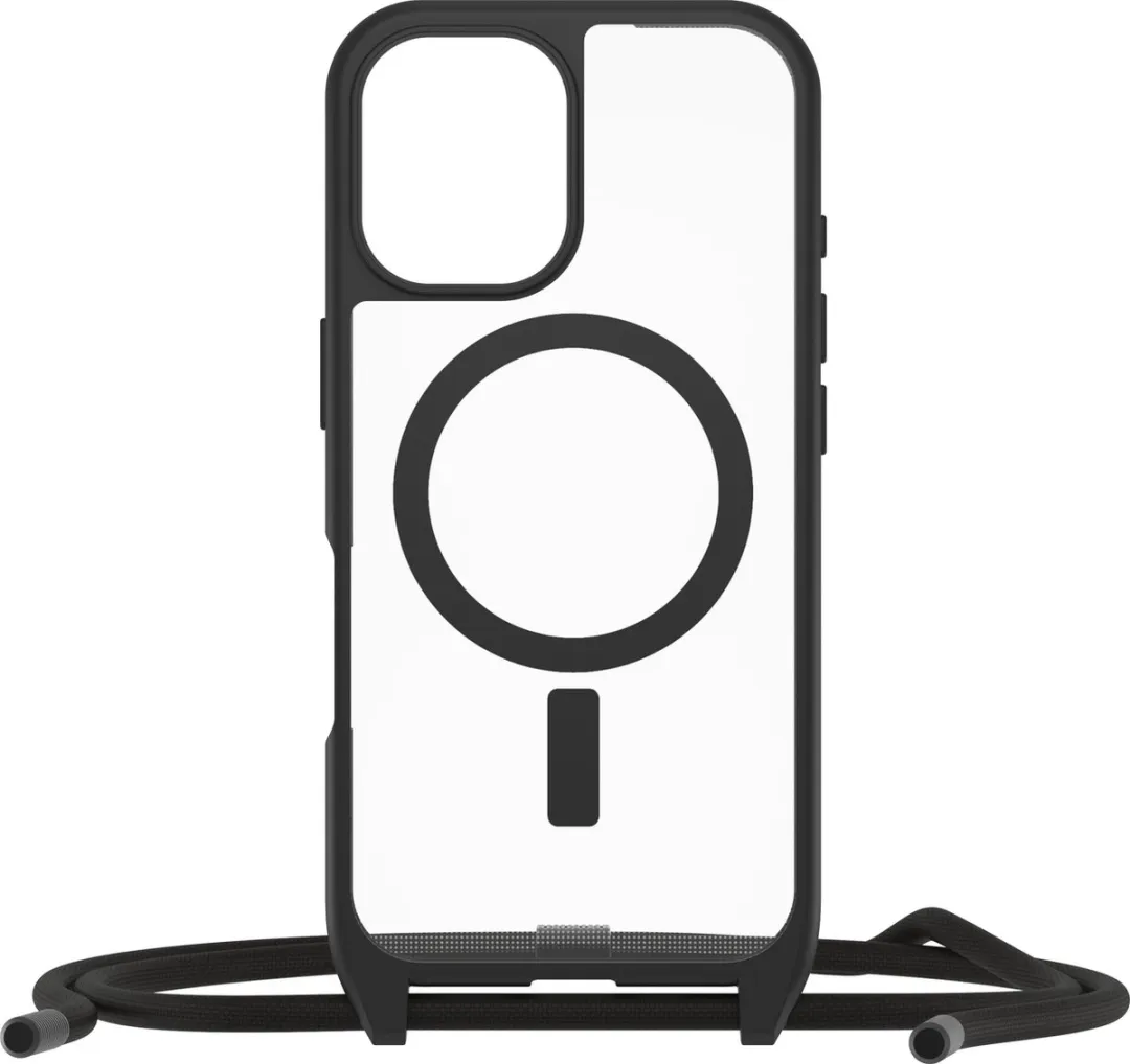 OtterBox React Necklace Hoesje 77-96818 - iPhone 16 - Clear Zwart