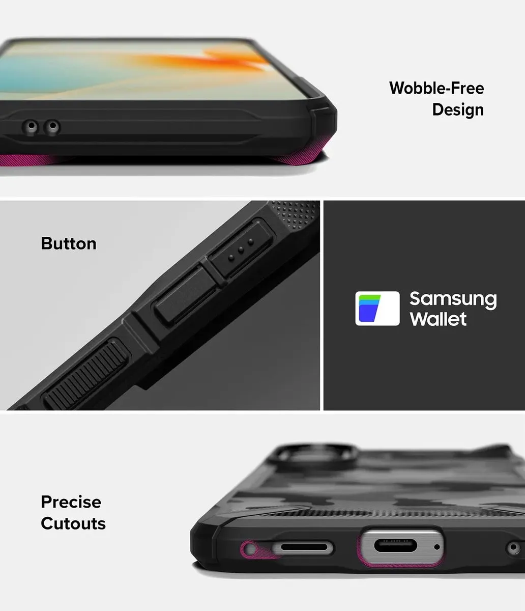 Ringke Fusion X Hoesje Samsung Galaxy A57 - Camo Zwart - afbeelding 6 van 6