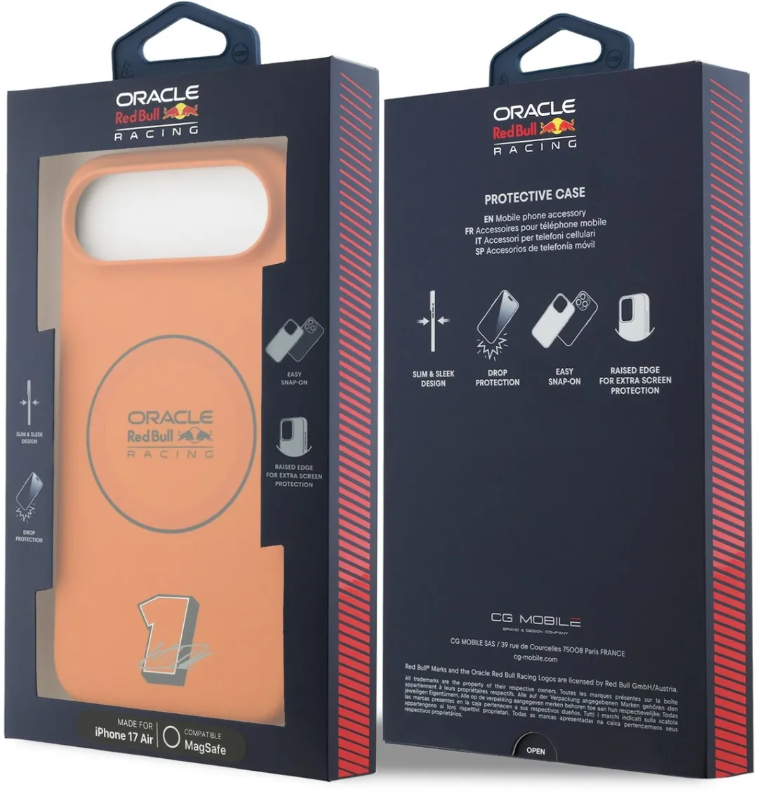Red Bull Racing Silicone Ring Back Cover - iPhone Air - Oranje