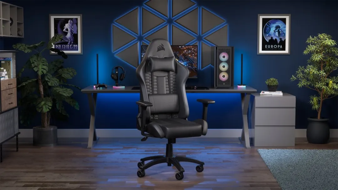 Corsair TC100 RELAXED Gamestoel - Zwart - afbeelding 6 van 6