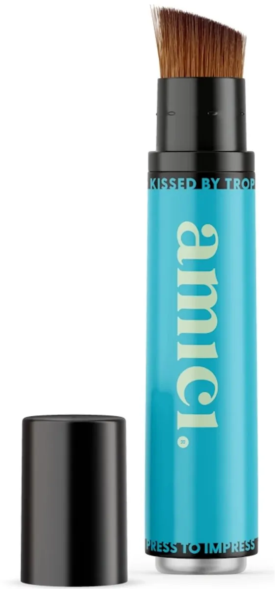 AMICI Cosmetics Hervulbare Zonnebrandkwast Tropical Teal 30ml