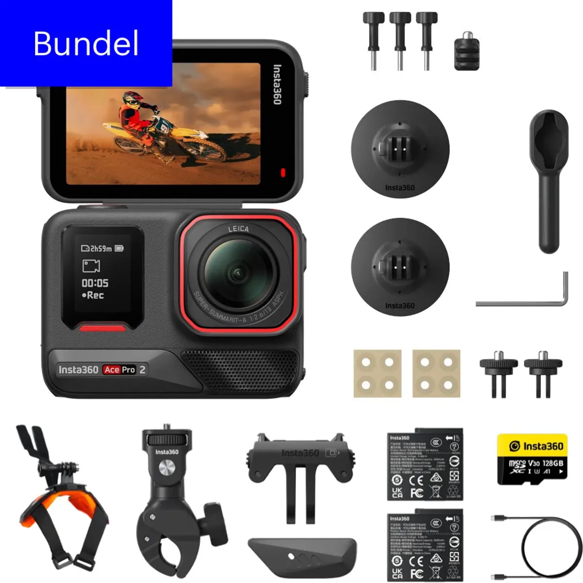 Insta360 Ace Pro 2 CINSBBGA Actioncam - Zwart