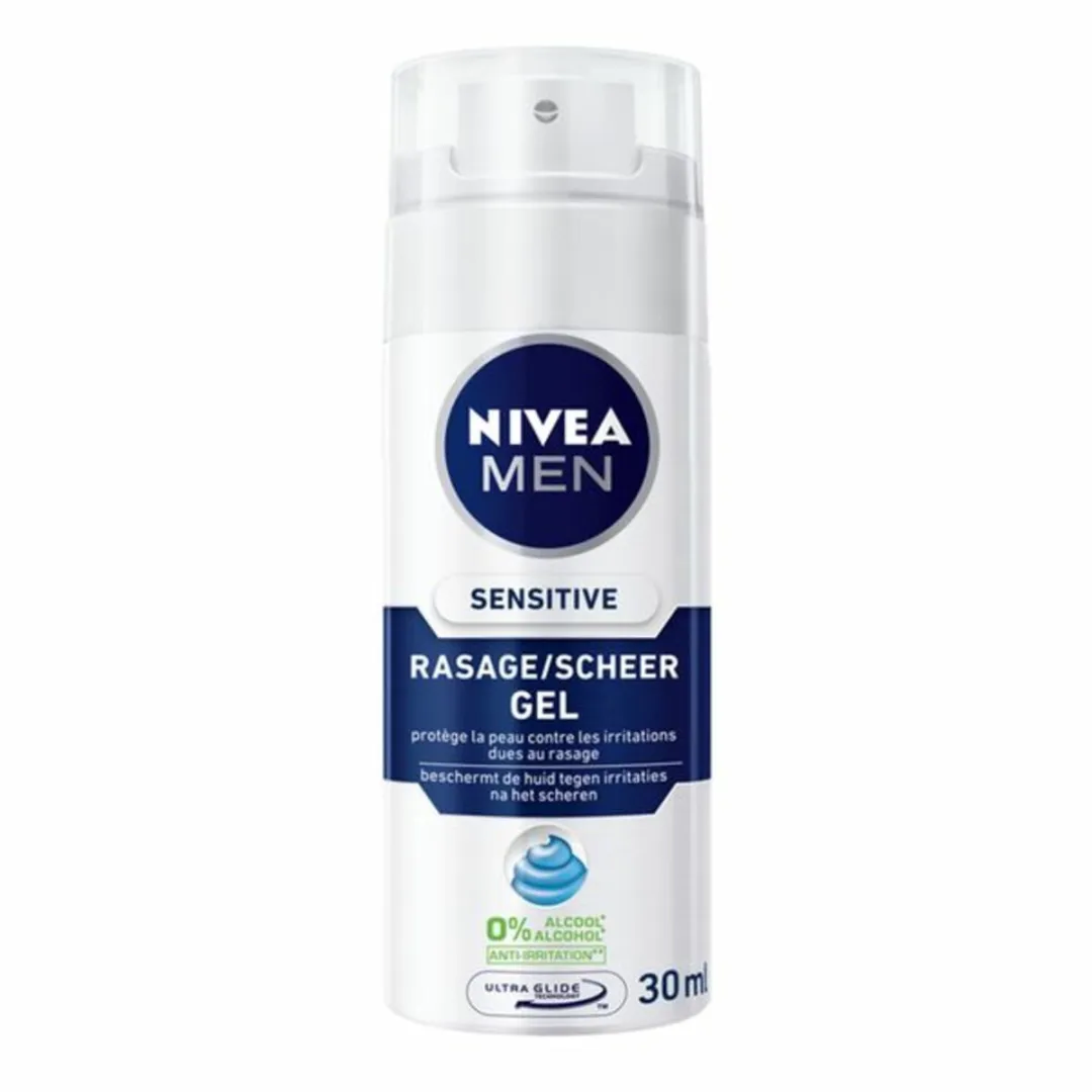 NIVEA Men Scheergel Sensitive Mini 30ml - 6 Stuks