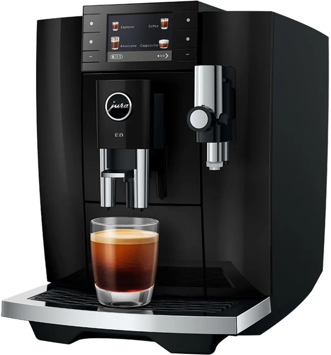Jura E8 Piano Black Volautomatische Espressomachine - 28 Programma's
