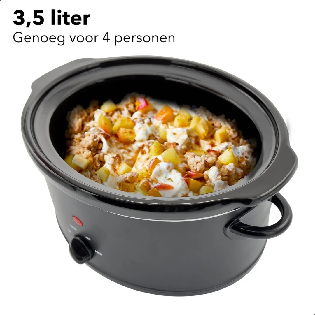 Daewoo DSLCOOK35 Slowcooker 3,5L - 200W - Mat Zwart