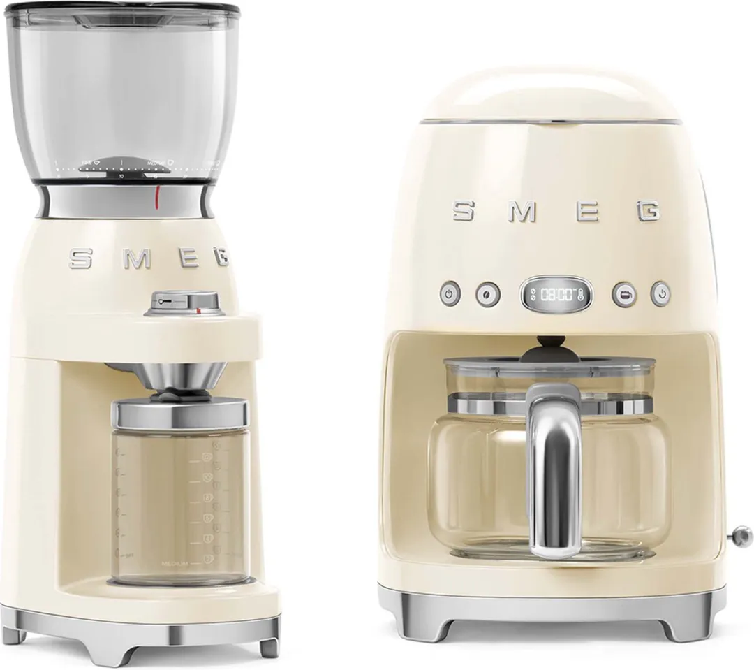 Smeg CGF01CREU Elektrische Koffiemolen - Crème - 30 Maalstanden - afbeelding 4 van 6