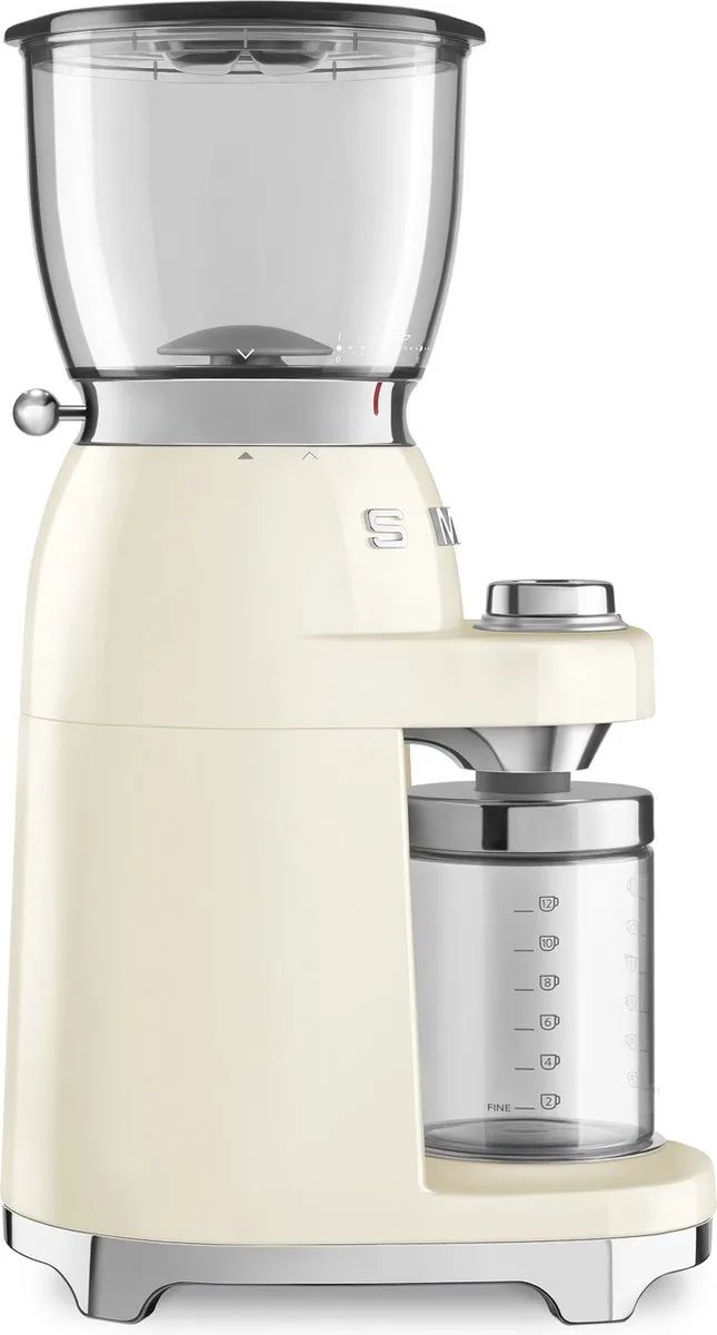 Smeg CGF01CREU Elektrische Koffiemolen - Crème - 30 Maalstanden - afbeelding 6 van 6