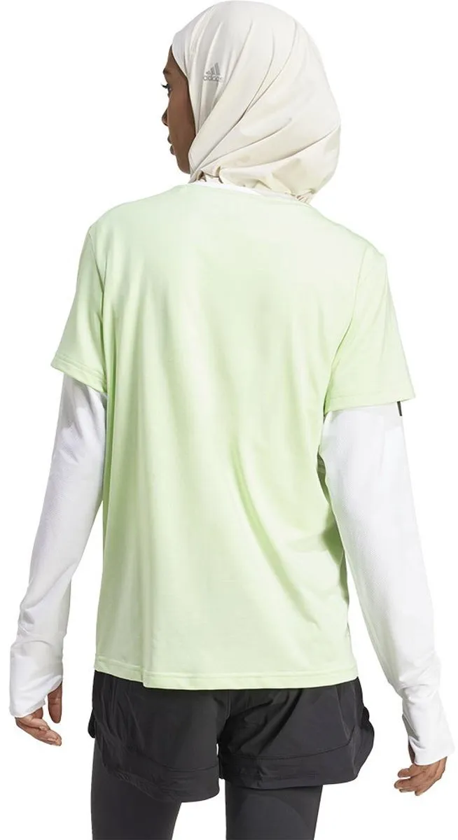 adidas Train Icons 3 Stripes T-shirt Lange Mouwen IC6761 - L - Semi Green Spark