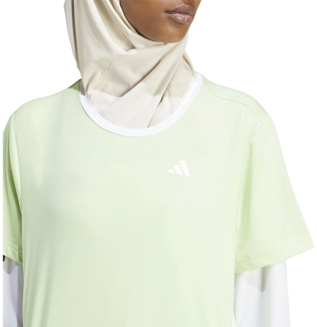 adidas Train Icons 3 Stripes T-shirt Lange Mouwen IC6761 - L - Semi Green Spark