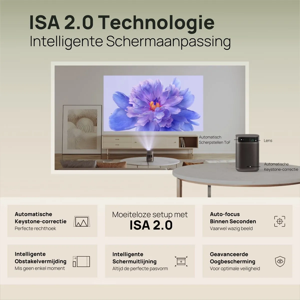 XGIMI MoGo 2 Pro - Draagbare Smart-projector - Beamer - Dolby Audio - 400 ISO Lumen - Androidtv 11.0 - Chromecast - Bluetooth