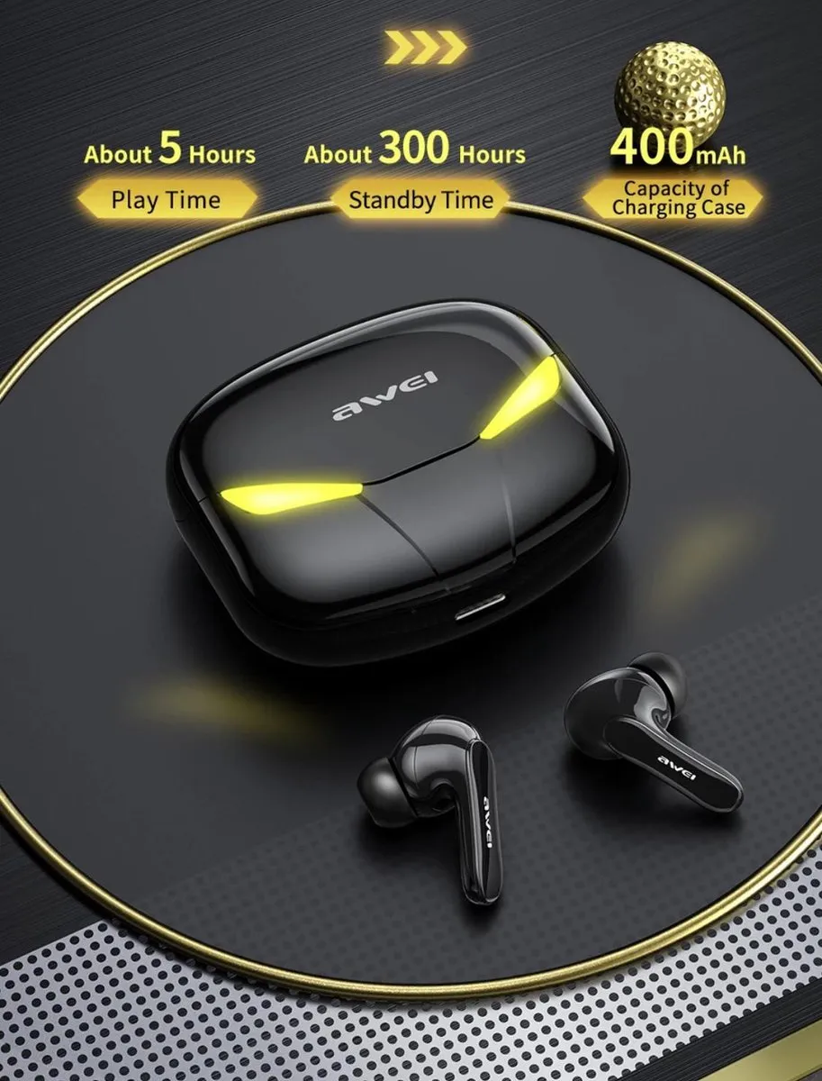 Huawei Awei T35 TWS Gaming Oordopjes - Zwart
