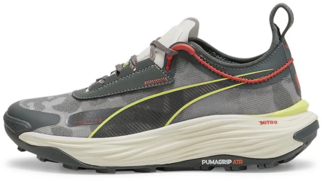 PUMA Voyage Nitro 3 Trailschoenen - Grijs/Actief Rood/Limoen - 39