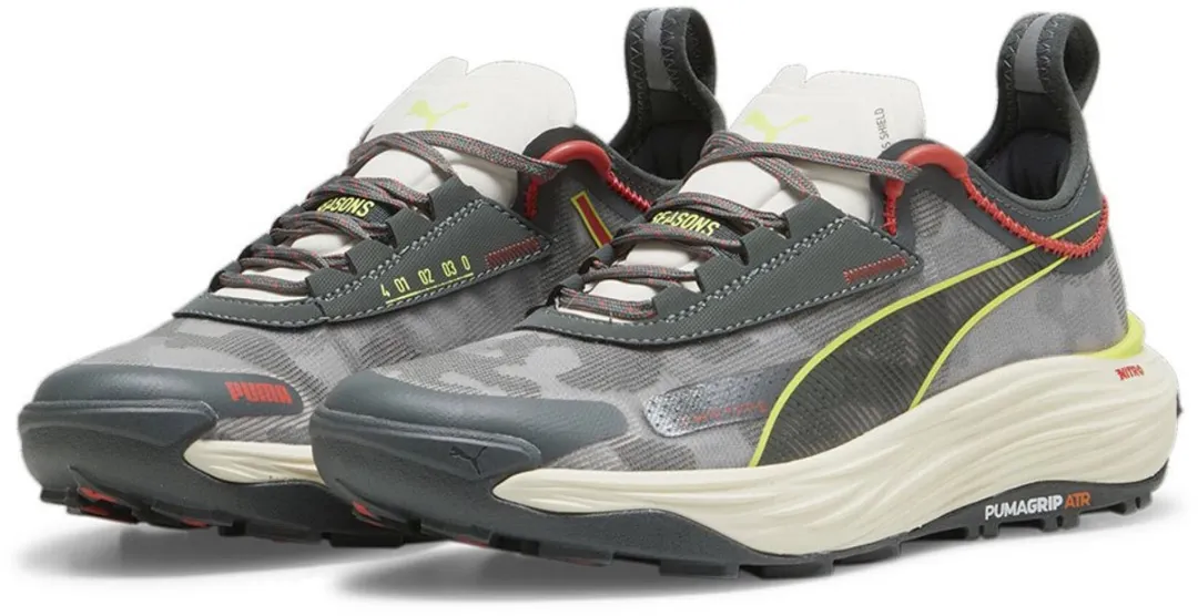 PUMA Voyage Nitro 3 Trailschoenen - Grijs/Actief Rood/Limoen - 39