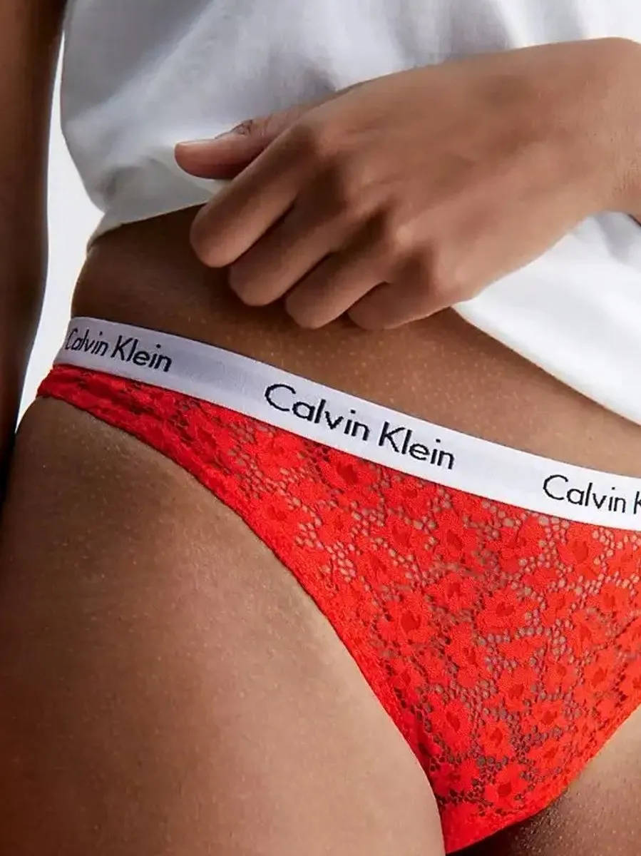 Calvin Klein Braziliaanse Slip Celay Logo Rood - Maat M