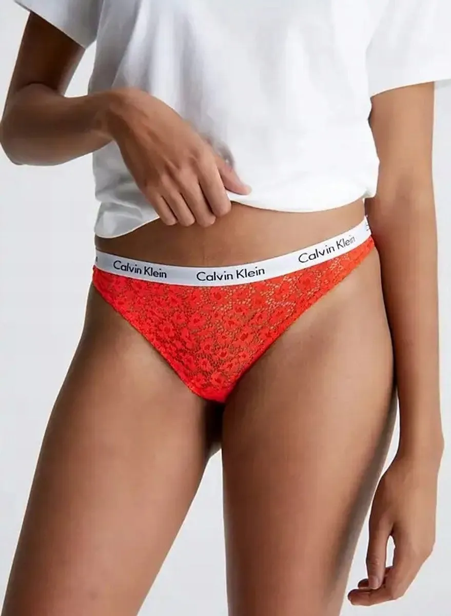 Calvin Klein Braziliaanse Slip Celay Logo Rood - Maat M
