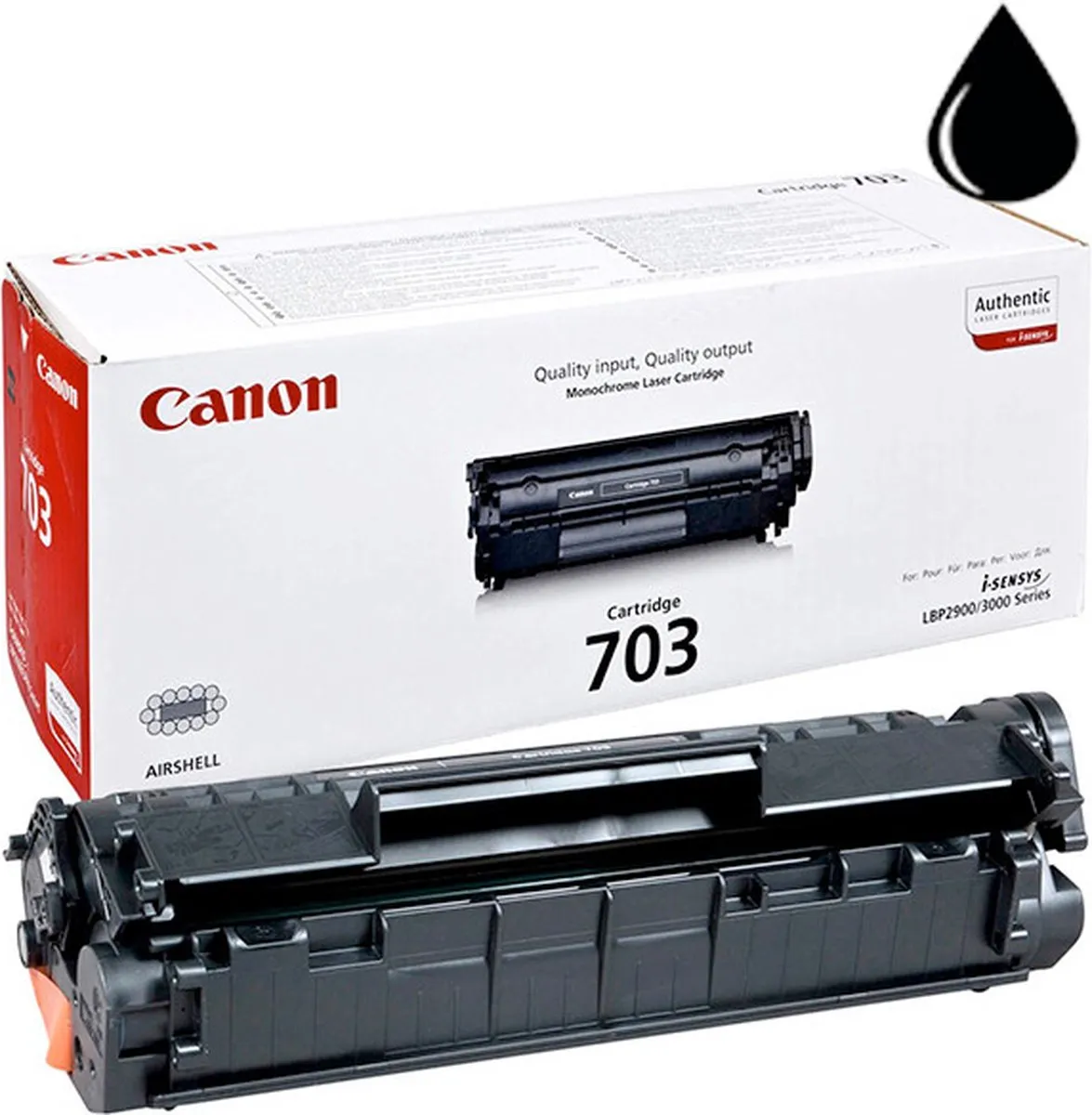 Canon 703 Tonercartridge Zwart - 2000 pagina's