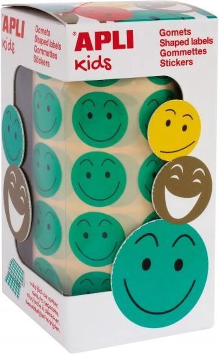 Apli Kids Verwijderbare Stickers Smile 20mm