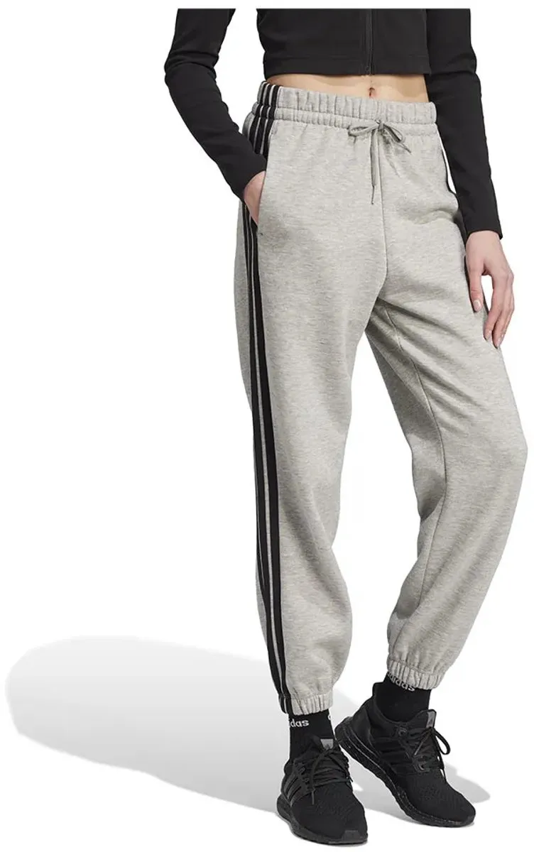 adidas Essentials 3 Stripes Fleece Joggers - Grijs S