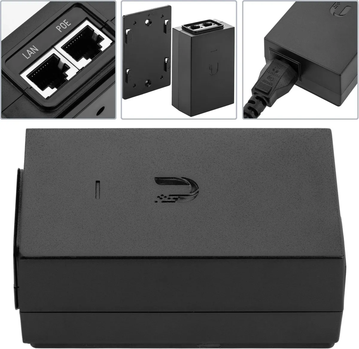 Ubiquiti POE-48-24W-G PoE-adapter & injector 48V 24W - Zwart