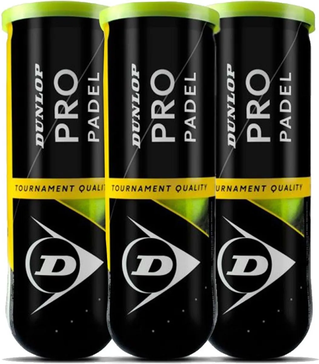 Dunlop Pro Padelbal - 3 Stuks Geel - afbeelding 6 van 6