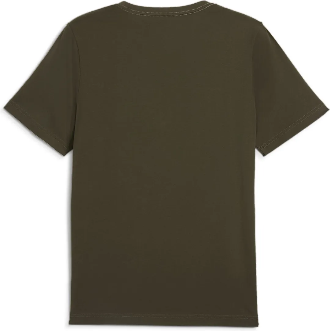 PUMA ESS Logo Tee Heren T-shirt - M - Dark Olive