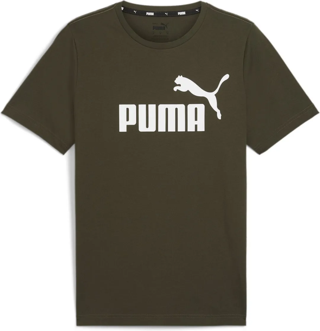 PUMA ESS Logo Tee Heren T-shirt - M - Dark Olive