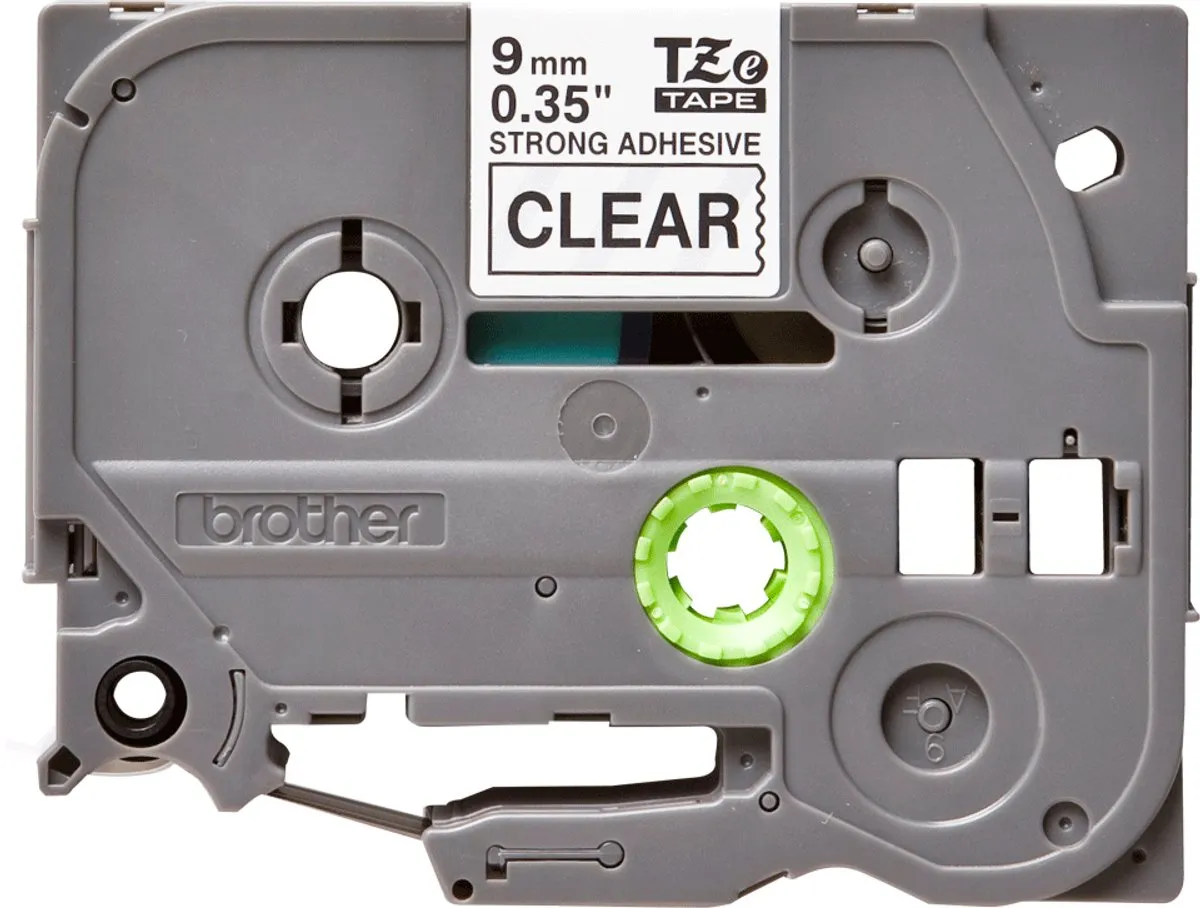 Brother TZ-S121 9mm Labelrol - 26.2m - Zwart op transparant