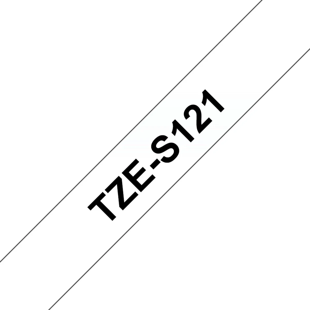 Brother TZ-S121 9mm Labelrol - 26.2m - Zwart op transparant