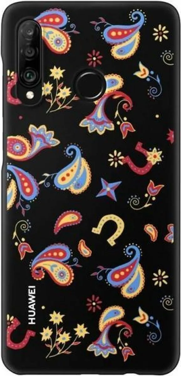 Huawei P30 Lite Hoesje - PC Floral Black - 51993073