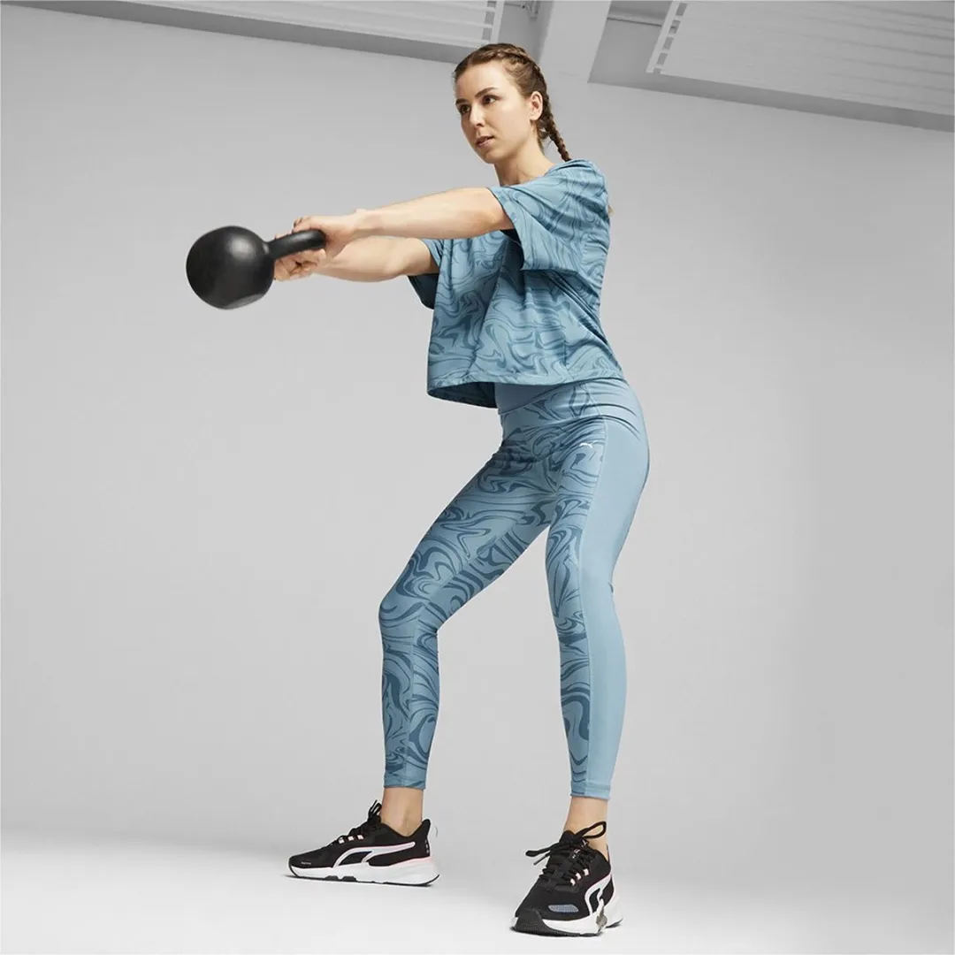 PUMA Train Favorites AOP Leggings - Blauw S