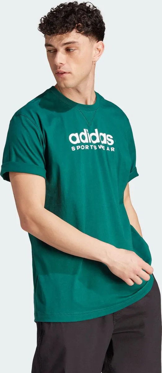 adidas All SZN Graphic T-shirt IJ9434 - Heren - Groen - S