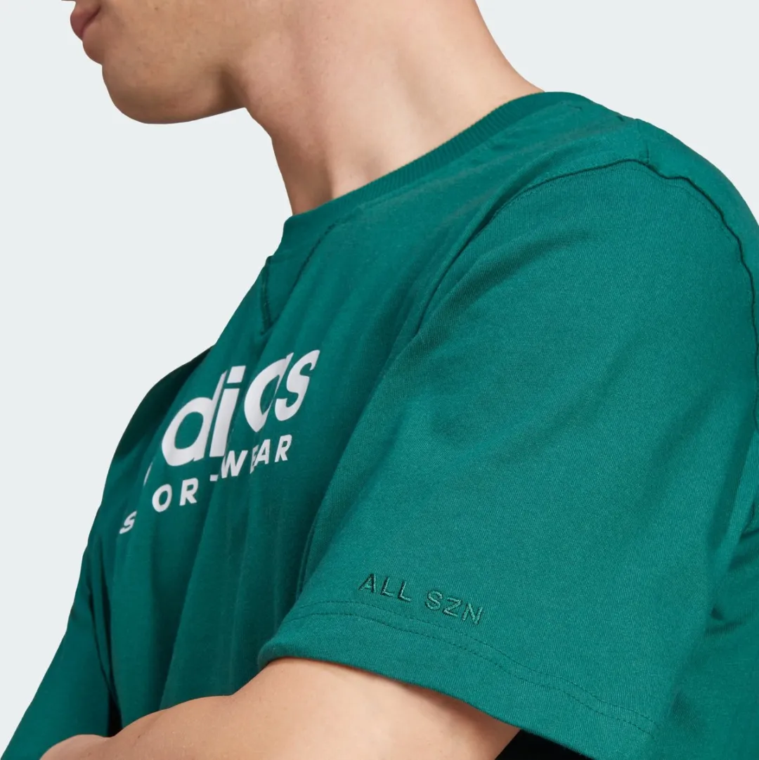 adidas All SZN Graphic T-shirt IJ9434 - Heren - Groen - S