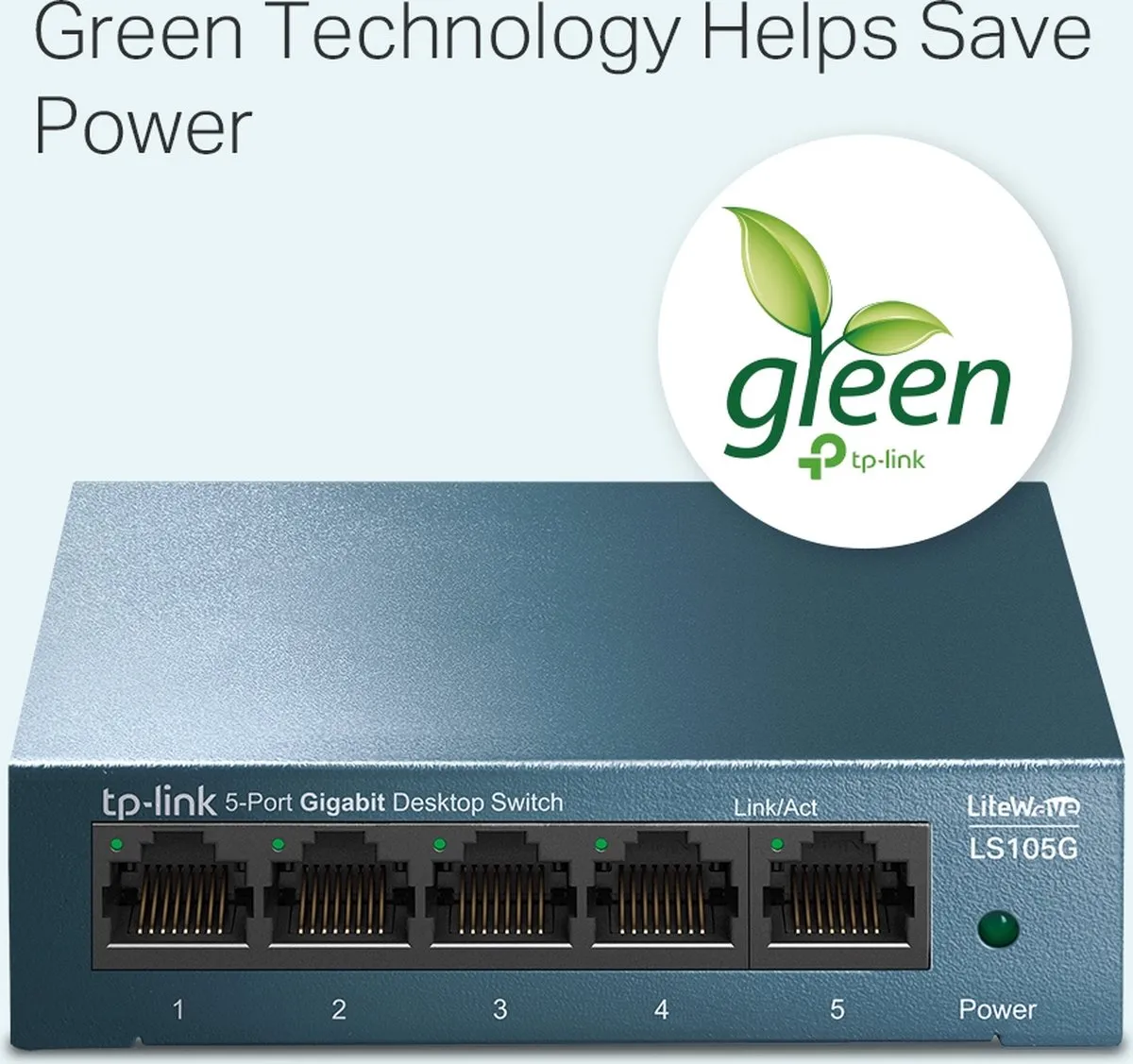 TP-Link LS105G 5-poorts Netwerk Switch - Blauw