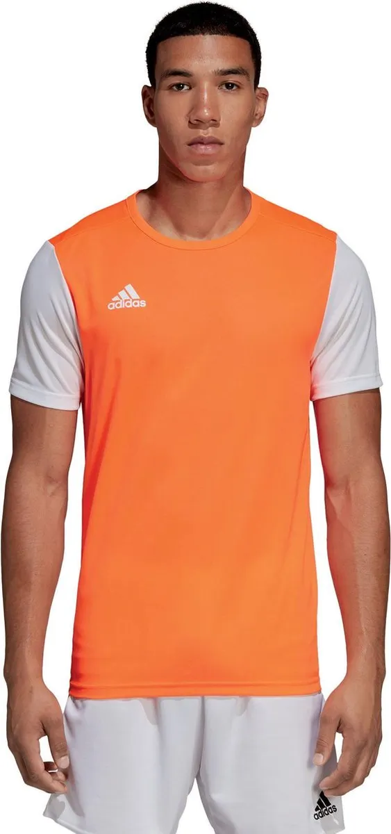 adidas Estro 19 Sportshirt M - Oranje/Wit